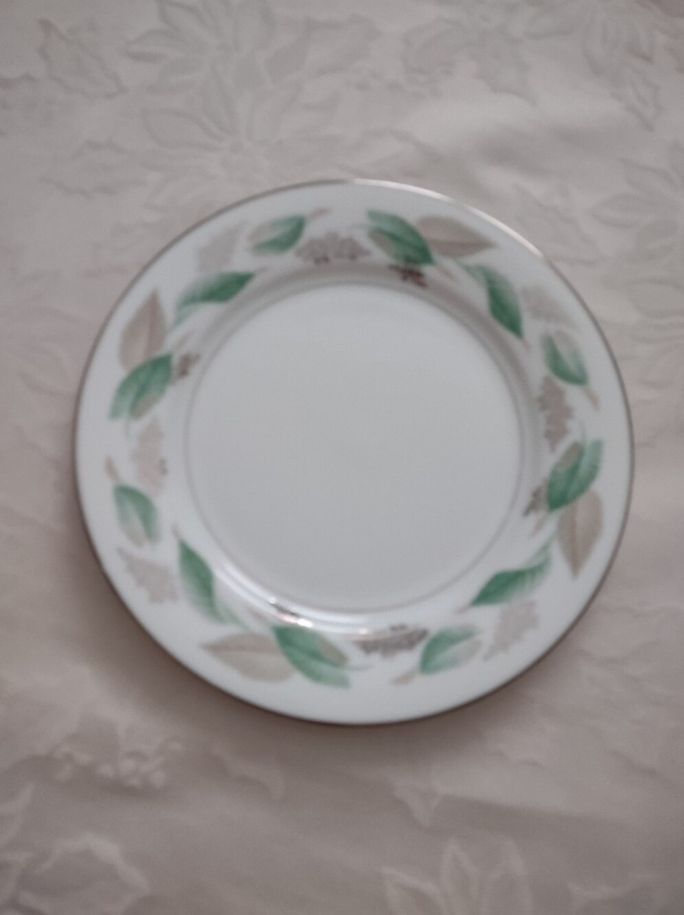 4 MCM Vintage Noritake Japan Platinum Trim  Plates